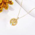 wholesale 14K Gold Moonstone Tree of Life Pendant Necklace for Women - Family Wisdom s-0-2