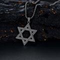 wholesale 925 Sterling Silver Blackened Star of David Pendant with Evil Eye and Horus Symbol on  (24)-0-2