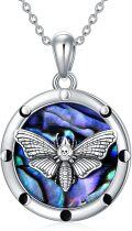 wholesale 925 Sterling Silver Butterfly Abalone Shell Pendant Necklace-0-0