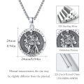 wholesale 925 Sterling Silver Saint Florian Fire Rescue Pendant Necklace-0-4