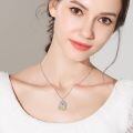 wholesale 925 Sterling Silver Necklace With Golden Chick Pendant And Blue Heart Charm-0-3