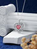 wholesale 925 Sterling Silver with 12 Birthstones Heart Celtic Necklace for Her-0-5