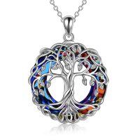 wholesale 925 Sterling Silver Tree Of Life Pendant Necklace-Volcano