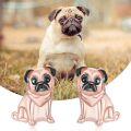 wholesale 925 Sterling Silver Rose Gold Pug Dog Stud Earrings for Women - Pet Lover Gift Ideas-0-1