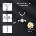 wholesale 925 Sterling Silver Baseball Bat & Ball Cross Pendant Necklace for Men and Women-0-1