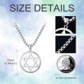 wholesale 925 Sterling Silver & 14k Gold-Plated Star of David Pendant Necklace  for Men Women -0-5