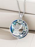 TOUPOP Sterling Silver Crystal Guardian Angel Necklace For Women-0-2