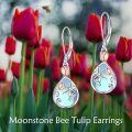 wholesale 925 Sterling Silver Butterfly & Flower Drop Earrings w/ Blue Stone Accents-0-1