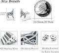 wholesale 925 Sterling Silver Wolf Celtic Knot Stud Earrings Norse Viking -0-3