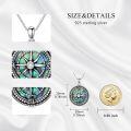 wholesale 925 Sterling Silver Abalone Shell Compass Pendant Necklace - Graduation Gifts for Her 2023-0-4