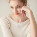 wholesale 925 Sterling Silver Hamsa Hand Necklace With Evil Eye-0-3
