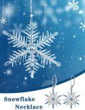 wholesale 925 Sterling Silver Blue Crystal Snowflake Drop Earrings - Winter Holiday s for Her-0-2