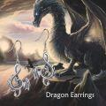 wholesale 925 Sterling Silver Vintage Style Dragon Drop Dangle Hook Earrings for Women Girls  4cm Long-0-4