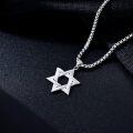 wholesale 925 Sterling Silver Star of David Pendant for Men's Jewelry Necklaces-0-2