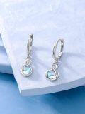 wholesale 925 Sterling Silver Infinity Moonstone Snake Drop Earring Gift for Her-0-4