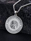 wholesale 925 Sterling Silver Saint Jude Protect Us Pendant Necklace  with Chain 36 Length-0-4