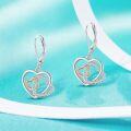 wholesale 925 Sterling Silver Heart Dangle Earrings Double Heart s for Women Mother's Day Birthday-0-4