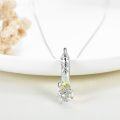 wholesale 925 Sterling Silver Crystal Sunflower Butterfly Cremation Jewelry Keepsake Pendant Necklace with Funnel and Fill Tool-0-3