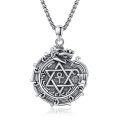 wholesale 925 Sterling Silver Aztec Ouroboros Poseidon Skull Eye Of Horus Pendant for Men's Necklaces-0-0