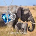 wholesale 925 Sterling Silver Heart-Shaped Cremation Jewelry Pendant with Blue Crystal and Funnel Set-0-4