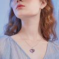 wholesale Sterling Silver Austrian Crystals Love Heart Pendant Necklace for Women-0-18