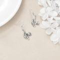 wholesale 925 Sterling Silver Vintage Style Dragon Drop Dangle Hook Earrings for Women Girls  4cm Long-0-2