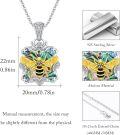 wholesale 925 Sterling Silver Abalone Shell Honeybee Butterfly Pendant Necklace for Women-0-1