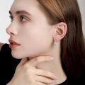 wholesale Sterling Silver Opal Turquoise Leverback Earrings for Women-0-7