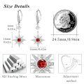 wholesale 925 Sterling Silver Gold-Plated Moonstone & Opal Starburst Leverback Drop Earrings-0-100