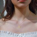 wholesale 14K Gold Double Heart Crystal Pendant Necklace for Women - Anniversary & Mother's Day Gifts (18 Inches)-0-1