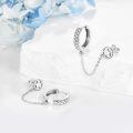 wholesale 925 Sterling Silver Chain Gear Studs: Gothic Punk Style Earings for Women & Men-0-3