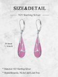 wholesale 925 Sterling Silver Blue Enamel Tear Drop Leverback Earrings for Women Gift Ideas-0-27