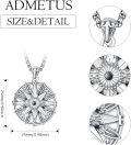 wholesale 925 Sterling Silver Compass Necklace with 24 Rolo Chain & Travel Pendant - Inspirational Graduation Gift for Her Him -0-1