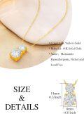 wholesale 14K Gold Round Cut Moissanite 3-Stone Pendant Necklace - D Color VVS1 Simulated Diamonds Jewelry for Women Gifts-0-4