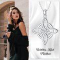 wholesale Sterling Silver Celtic Necklace with Tree of Life Witches Knot Claddagh Peace Viking Hamsa Pentagram Ankh Pendant Gift for Women Men-0-5