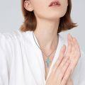 wholesale Sterling Silver Cross Pendant Necklace Religious Jewelry Gift for Women Men-0-6