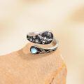 wholesale 925 Sterling Silver Ring With Opal And Floral Design-0-3
