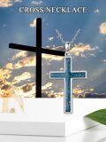 wholesale Sterling Silver Origami Cross Pendant Necklace Jewelry Gift for Women-0-17