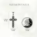 wholesale 925 Sterling Silver Celtic Knot Cross Pendant Necklace with Chain-0-4