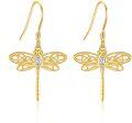 wholesale 14K Gold Dragonfly Dangle Earrings for Women Gifts-0-0