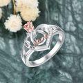 wholesale TOUPOP Nana Ring With Rose Flower - Sterling Silver I Love You Nana Jewelry -0-3