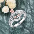 TOUPOP Sterling Silver Rose Flower I Love You Nana Ring-0-3