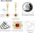 wholesale 925 Sterling Silver Gold-Plated Moonstone & Opal Starburst Leverback Drop Earrings-0-22