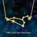 wholesale 14K Yellow Gold Star Constellation Pendant Necklace for Women-0-5