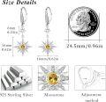 wholesale 925 Sterling Silver Gold-Plated Moonstone & Opal Starburst Leverback Drop Earrings-0-40