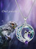 wholesale TOUPOP Hummingbird/red Cardinal Bird/owl Necklace Sterling Silver Celtic Animal Crystal Jewelry Gifts For Women Birthday Christmas -0-5