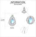 wholesale 925 Sterling Silver Teardrop Moonstone & Amethyst Filigree Dangle Earrings-0-4