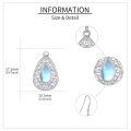 wholesale 925 Sterling Silver Moonstone Filigree Drop Earrings Wholesale With Elegant Scroll Design-0-4