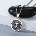 wholesale 925 Sterling Silver  Football Player Sports Charm Necklace-0-3