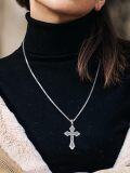 wholesale 925 Sterling Silver &  Celtic Crucifix Cross Pendant Necklace for Men and Women-0-3